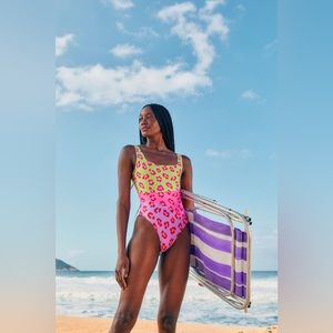 FARM Rio Maxi Leopard Patch One Piece Swimsuit